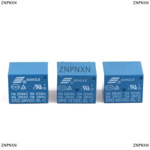 [COD] ZNPNXN รีเลย์10pcs DC 5V 12V 24V SRD - 250VAC 10A 5PIN รีเลย์ไฟ