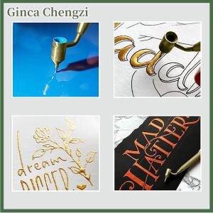 Ginca Slanting Fine-Line Sơn Bút Chất Lỏng Nhà Văn Bút Nhà Văn Sơn Applicator Bút