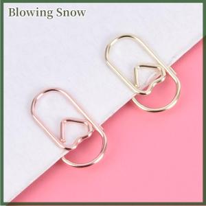 Blowing 50ชิ้น/ถุง MINI Heart Rose Color CLIP บุ๊คมาร์คคลิปกระดาษโลหะ