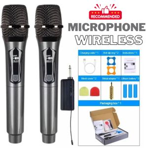 ZH-28M Mikrofon Tanpa Wayar Universal UHF Mikrofon Tangan Dwi Tanpa Wayar Untuk Nyanyi Pesta Ucapan Kelab Pertunjukan Mesyuarat Rumah