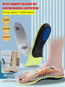 Orthopedic Arch Support Insoles For Flat Feet & Pronation – Posture Correction Anti-Slip Durable Design – Sports Running Hiking (Men/Women/Students)
