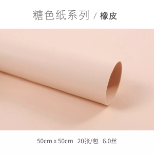 20 LEMBAR Kertas Buket Bunga Polos Solid Flower Wrapping Paper Full Color Cellophane KB6089