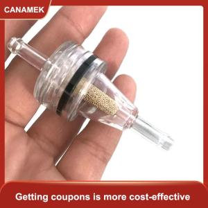 【CANAMEK 】 6mm Small Plastic Universal Motorcycle Gas Petrol Fuel Oil Filter 1 4  Inline Clear Gas Mini Filte Replacement