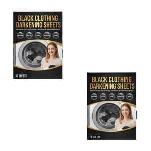 Blackening Sheet Laundry Dye/Color Restoration Black Clothes/Color Fix Sheet For Black Fabrics/Home Use/Color Repair Dye Patch