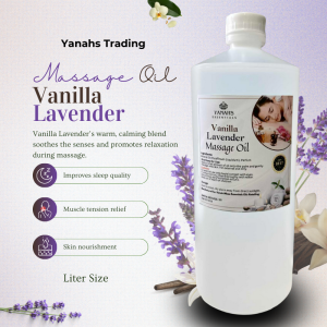 1L Vanilla Lavender Scented Massage Oil – Relaxing & Soothing