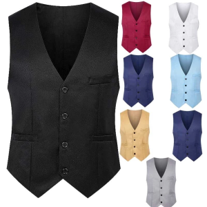 Mens Slim Fit Suit Vest Blends Business Formal Look with Casual Gilet Style Elegance