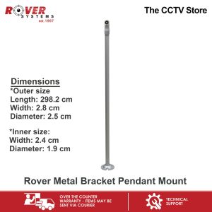 Rover Systems  151.5 - 298.2 x 2.8 x 2.5 cm I-type Pendant Mount Metal CCTV Bracket