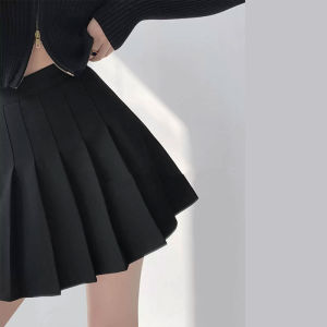 Fashion Korean Womens High Waist Skirt Slim Pleated Skirt Skater Tennis School Skirt Safety