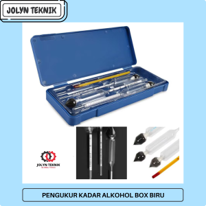 3PCS/SET Alkohol Meter 0 - 100% Hydrometer Alat Ukur uji Kadar alkohol Laboratorium Beer Cairan Wine Alcohol meter
