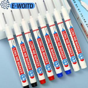 E-WOITD  Long Nib Head Markers 20mm Deep Hole For Metal Perforating Pen Waterproof Bathroom Woodworking Decoration Multi-Purpose