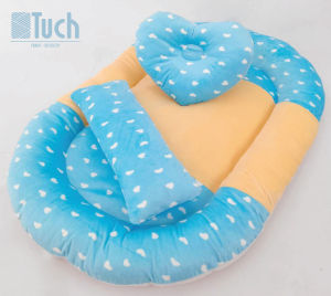 Tuch Premium Cotton Baby Bedding Set with Heart Pattern and Side Cushions Soft & Safe for Infants