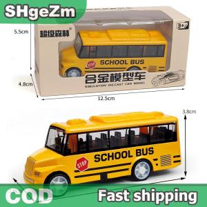 SHgeZm School Bus Toy Simulate Exquisite Body Yellow Bus With Pull Back Mechanism