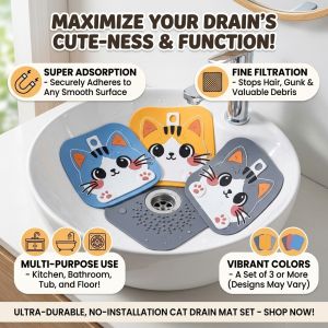 Insect-Proof Silicone Bathroom Floor Drain Shield Anti-Smell Floor Drain Cover Strong Adsorption Cartoon PVC Design for Bathroom Kitchen Shower Use