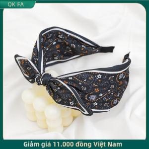 QK FA ✨ Phụ nữ bandanna rộng Bohemian Bow thỏ tai Headband hoa Paisley phong cách retro phụ kiện cho đám cưới phù dâu bên