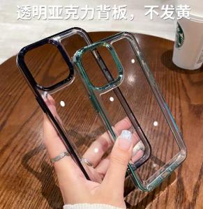 FLOVEME Luxury Plating Transparent Phone Case For iPhone 13 12 11 Pro Max X XS Max XR 7 8 Plus Clear Hard Acrylic Shockproof Silicone Back Cover
