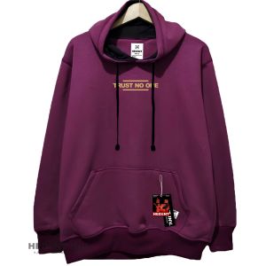 Sweater Pria Distro Terbaru Sablon Trust No One Jaket Hoodie Cowok Bahan Tebal Distro Bandung Hoodie Oversize Korean Ktyle Tebal Suiter Pria Distro Warna Ungu Burgundy Jeket Hodie Pria Murah Premium
