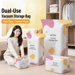 XIJIBAN Dust-proof Vacuum Storage Bag No Pump Large Capacity Clothing Seal Bag  Space Saving Clothes Blankets Organizer Travel Accessories