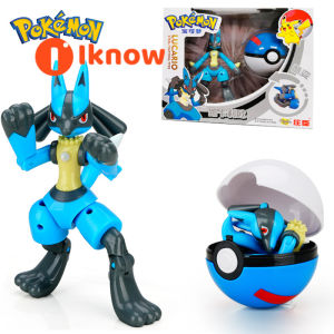 I Know Pokemon Genuine Original Deformation Toys Anime Lucario Figure Pikachu Charizard Pocket Monster Pokeball Model Birthday Gifts