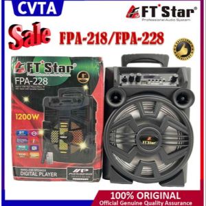 New FT-Star FPA-218 Wireless Bluetooth Rechargeable 8" Portable Speaker with free wired microphone