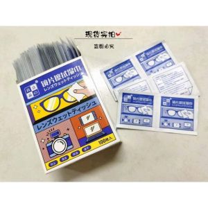 100pcs/box Disposable Glasses Lens Cleaning Cloth Wet Wipes To Remove Dust Disposable Camera Phone Lens Cleaning Wipe