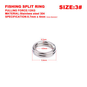 50pcs/lot Stainless Steel Split Rings High Quality Strengthen Solid Ring Lure Connecting Ring Fishing Accessories Fishing Ring