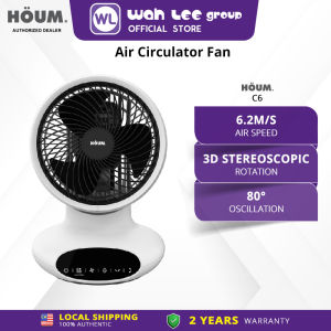 HOUM C6 Circulation Fan Electric Table Desk Fan Strong Wind 5 Speed 6" Remote Control 风扇 WAH LEE STORE