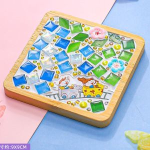 [SG stock] DIY Mosaic Bamboo Coasters Bamboo Mosaic Coaster Kit 9x9CM