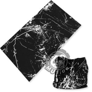 Musion Classic Black Head Scarf SPF 30 Rider Neck Mask Elastic Buff Bandana Sun Protection Motorcycle Balaclava Face Mask Grey Pattern Sports Face Cover for Riding Bicycle and Motorcycle