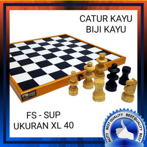 ( BAYAR COD ) CATUR KAYU Uk.40CM XL Frasser Premium Quality - Permainan Papan Catur Kayu by CENTRAL CUAN