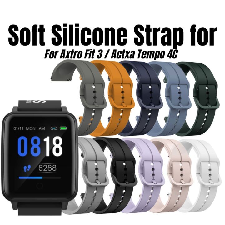 Actxa Tempo 5C Axtro Fit 3 Strap Breathable Silicone Watch Band for Actxa Tempo 4C Singapore National Steps Challenge Smart Watch Accessories SOOAX Lazada Singapore