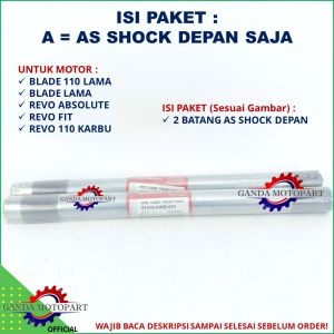 Paket As Shock Honda Blade 110 Blade Lama Revo Absolute Revo Fit Revo New Revo Lama. Kode KWB