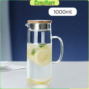 C.N. Heat Resistant Kettle Jug Glass Water Jar Hot and Cold Juice Coffee Tea 1500ml