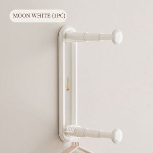 GONQIN Hanger Storage Rack Wall-mounted Retractable Storage Rack Double-layer Hanger Organizer Multi-purpose Storage Holder