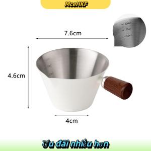 MceHKF Cốc đong espresso cốc uống espresso cỡ nhỏ có tay cầm phụ kiện quầy bar cà phê mini có vòi hình chữ V