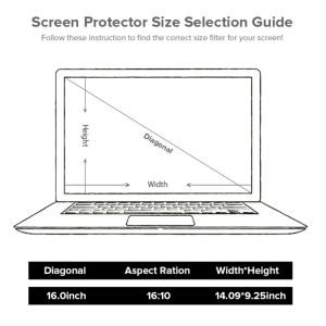 llano Acrylic Anti-blue Ray Computer Screen Protector Film Hanging HD PET Film Anti-reflective Glare / Anti-UV / Anti-scratch / Eye Protection Screen Film for 17-27 inch PC / Computer / Monitor