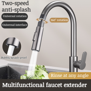 Kitchen antisplash spout pressurized swivel joint extension universal sink faucet antisplash spout