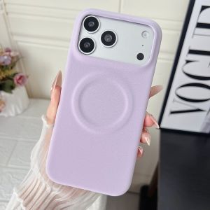 Original Frosted PU Leather Texture For Magsafe Case For iPhone 17 Air 16 15 14 Plus 13 12 Pro Max Bumper Magnetic Luxury Cover