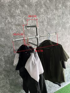 ราวติดผนังรุ่นตัว + 2 ขา มีขนาดความยาว 46 CM56 CM60 CM ทำจากท่อประปาชุบกัลวาไนซ์คาดน้ำเงิน ขนาด 6หุน