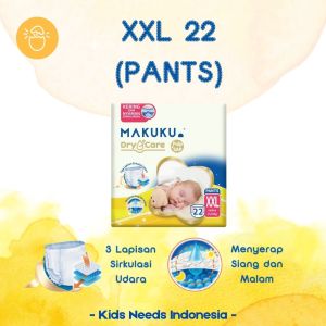 NEW MAKUKU SAP+PULP DIAPERS DRY CARE POPOK BAYI TAPE PEREKAT & PANTS CELANA NB-S38 M30 L28 XL24 XXL22