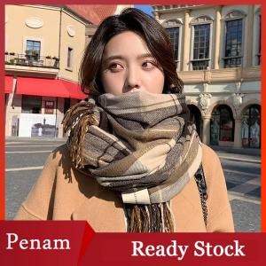 [PAM] New Fashion Winter Plaid Scarf Female Autumn And Winter Everything New Casual Classic Imitation Cashmere Plaid