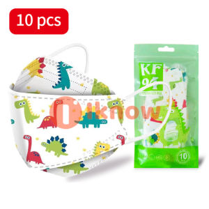 I know 10Pcs Korea KF94 Kids faceMask Cartoon Pattern 3D Protection FaceMask Breathable comfortable 4Ply Protection 95% Filter effect 4-12 years old use