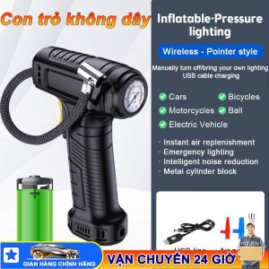 máy bơm hơi lốp ô tôBơm lốp ô tôMáy Bơm Lốp Mô Tô Xe Máy Mini Dùng Pin Cầm Tay Thông Minh Tự Động Ngắt Theo Áp Suất