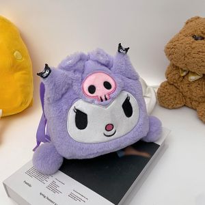 (พร้อมส่ง)H10159กระเป๋าสะพายไหล่ แบบหูรูด พิมพ์ลายการ์ตูน Cinnamoroll Melody น่ารัก ของเล่นสําหรับเด็กผู้หญิง