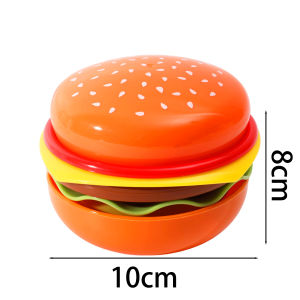 YESPERY Stackable Hamburger Plate Set 6-Layer Mini Dinner Seasoning Plate Funny Sauce Containers Sushi Sauce Dip Dish