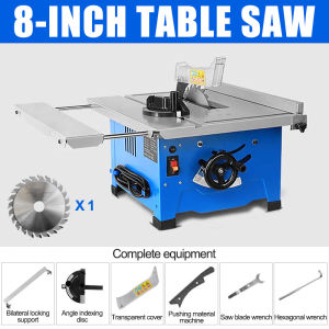 DEKES Professional Table Saw Machine 8" 250mm 1800W with VARIANTSProfessional Heavy Duty Portable Woodworking Jobsite Table Saw Machine 1800W 25mm Bore Version with  24T TCT Stock Blade and FREE FREUD TCT Circular Saw Blade Power Tool Accessories