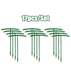 12pcs Plant Support Stakes Plastic Semicircle Flower Vine Climbing Stake Bonsai Fixing Rod