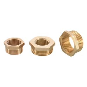 GURUNGMANI Brass Brass Hex Bushing 1/8 1/4 3/8 1/2 3/4 Hex Threaded Reducing Coupler Coupler Pipe Fitting