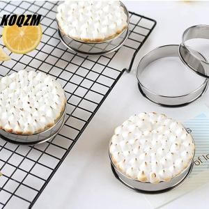 KOQZM Stainless Steel Double Rolled Baking Circle Tart Ring Fruit Pie Cake Cookie Molds 10cm 8cm For Kitchen Biscuit Pastry