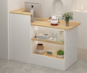 เคาน์เตอร์ร้านขายเสื้อผ้าใหม่ เคาน์เตอร์บาร์ขนาดเล็ก เคาน์เตอร์แคชเชียร์ โฮมสเตย์ โต๊ะบาร์ร้านอาหาร โต๊ะต้อนรับหรูหราแสง