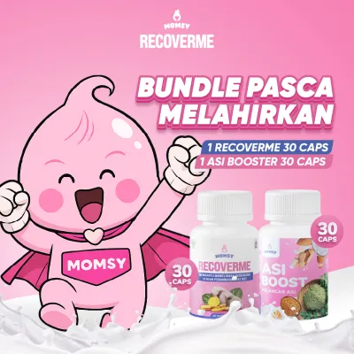 MOMSY RECOVERME [Pemulih Luka Lahiran] Lengkap Dengan 3 Bahan Aktif & ASI Booster 30 Kapsul BPOM & HALAL